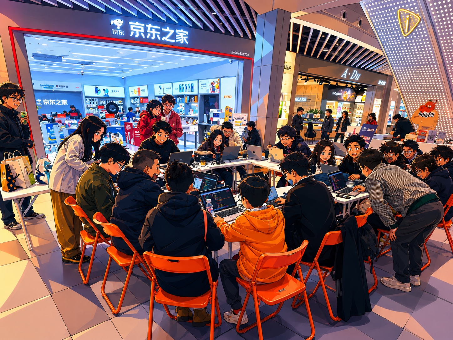 社区成员在活动中进行交流